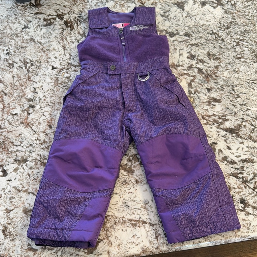 32 Degree Purple 2T snow bibs